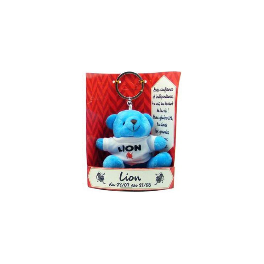 Porte clés peluche Lion bleu