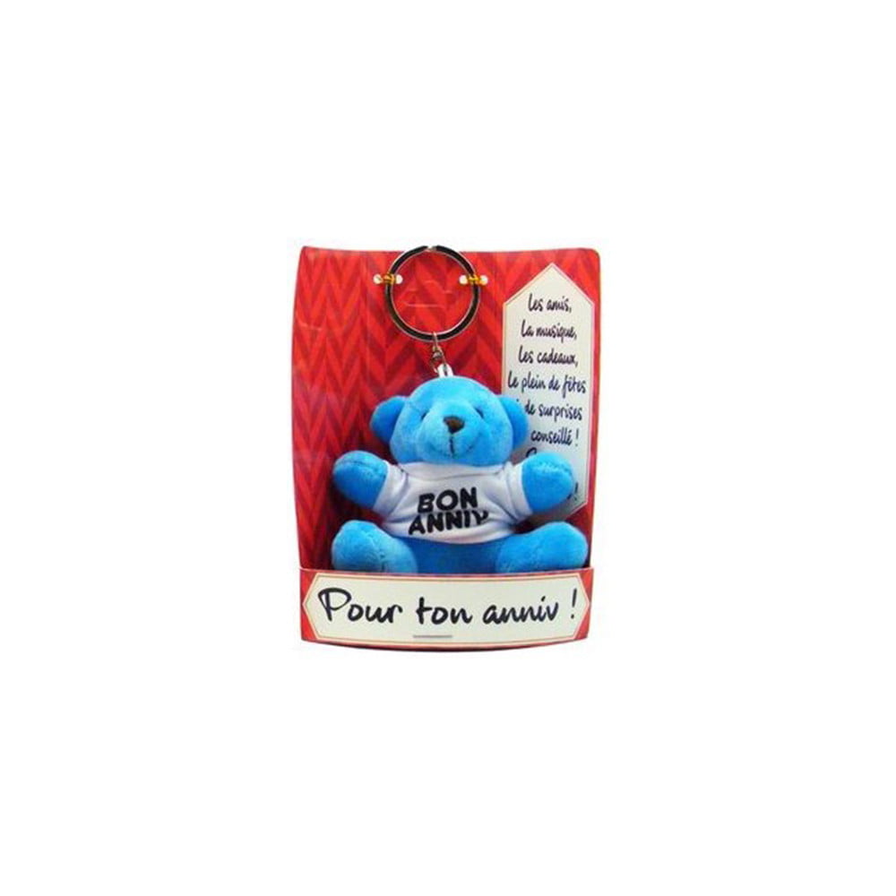 Porte clés peluche Pour ton anniv bleu