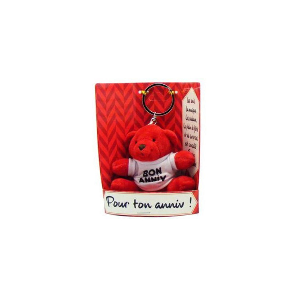 Porte clés peluche Pour ton anniv rouge