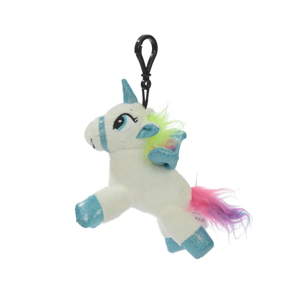 Porte clés peluche sonore Licorne Blanc