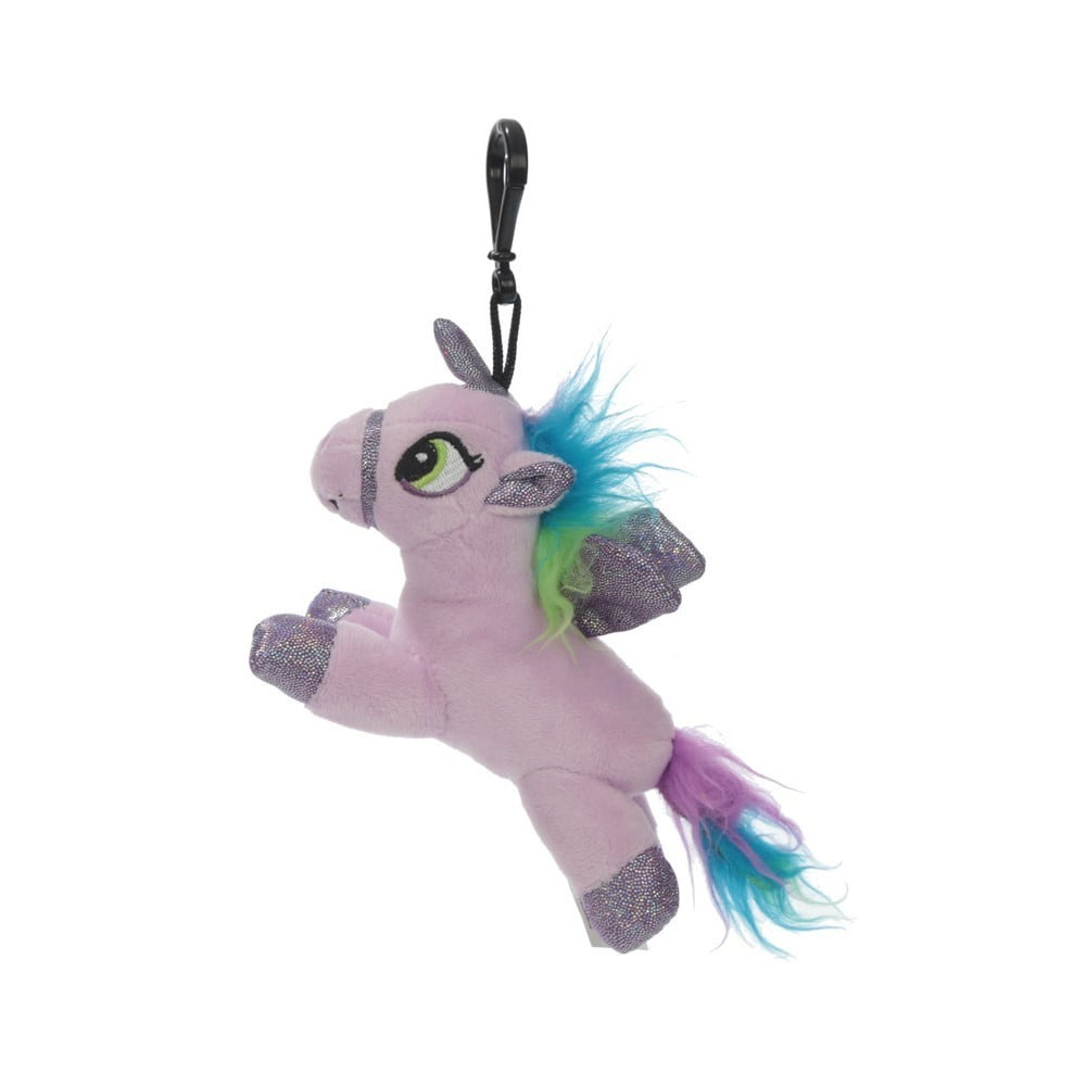 Porte clés peluche sonore licorne mauve