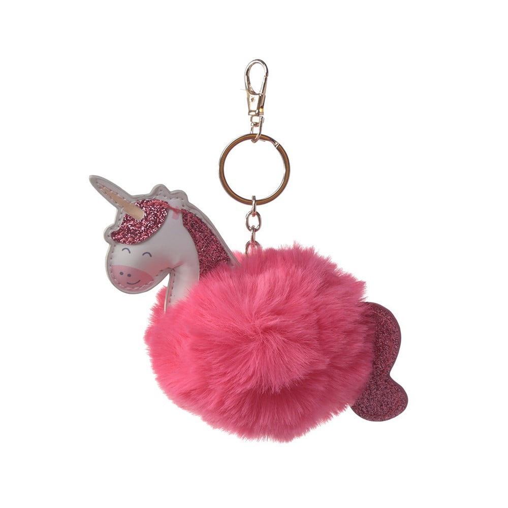 Porte Clés pompon Licorne