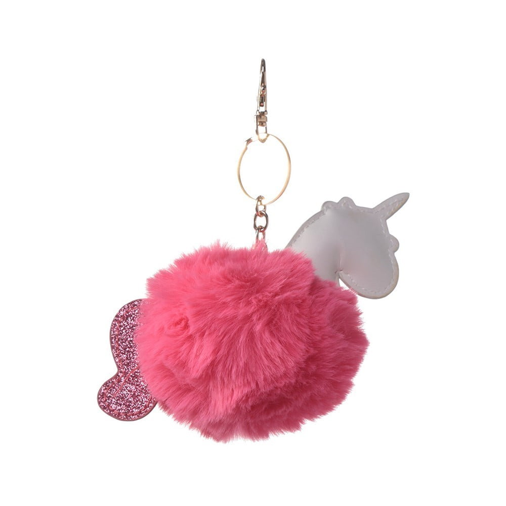 Porte Clés pompon Licorne