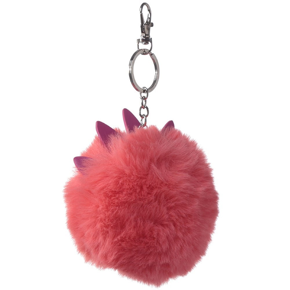 Porte clés pompon Monstre orange