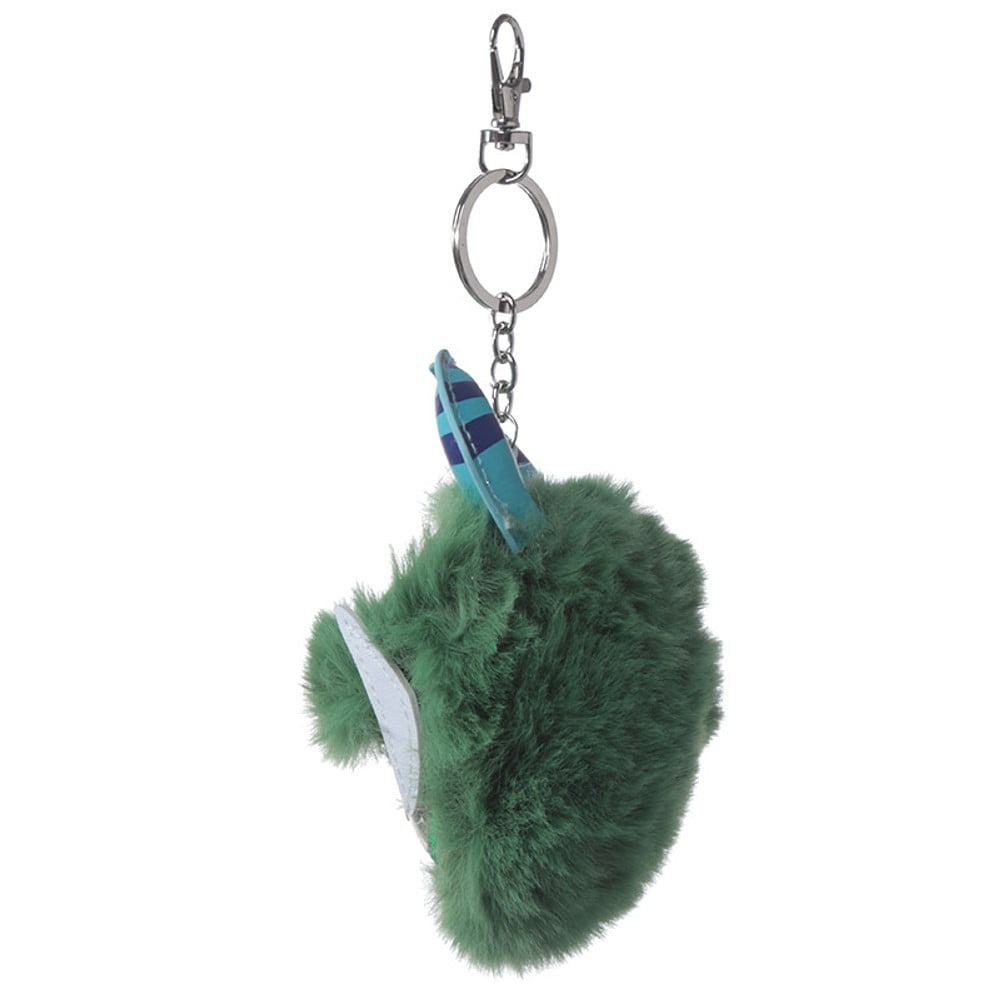 Porte clés pompon Monstre vert