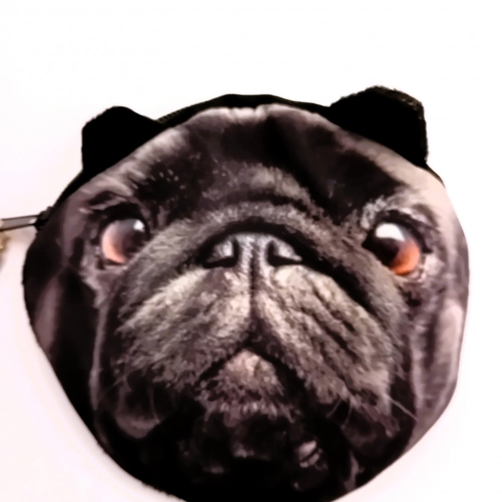 Porte monnaie chien Bouledogue noir