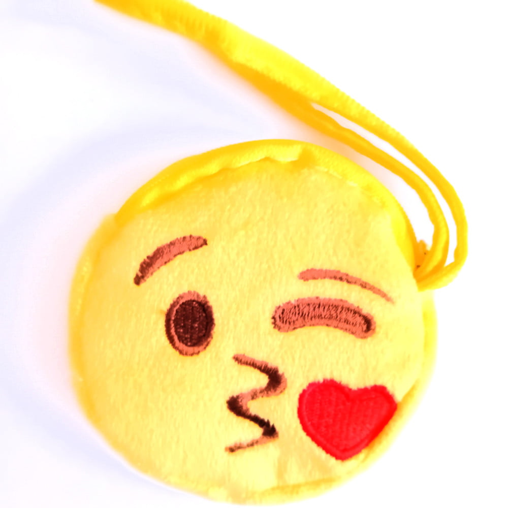 Porte monnaie peluché Emoji bisous