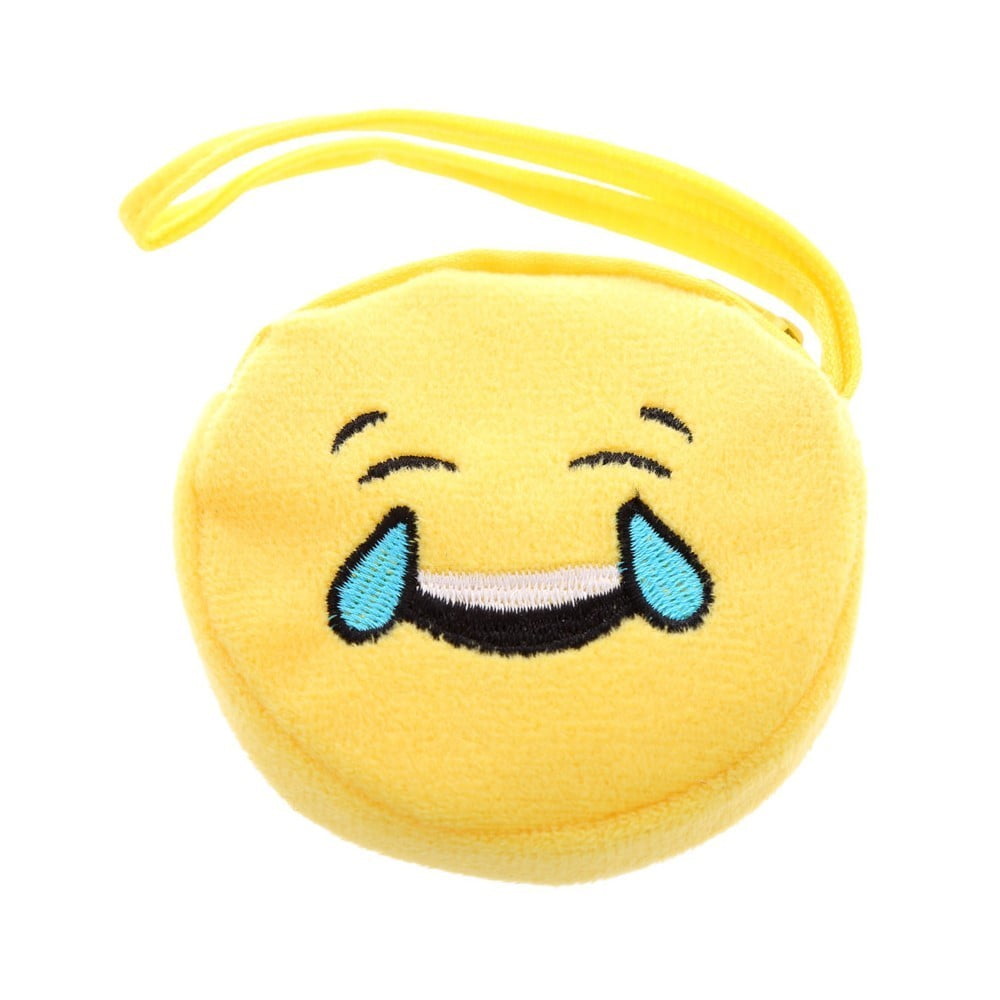 Porte monnaie peluché Emoji pleure de rire
