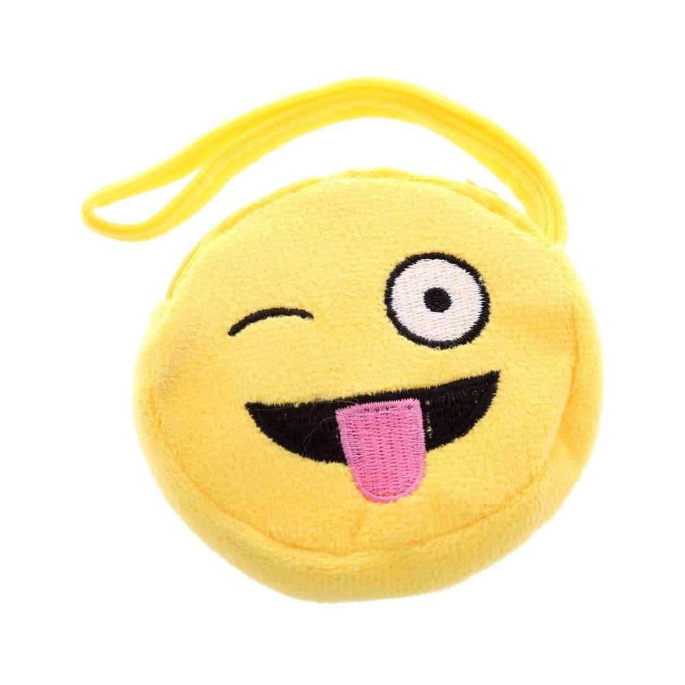 Porte monnaie peluché Emoji tire la langue