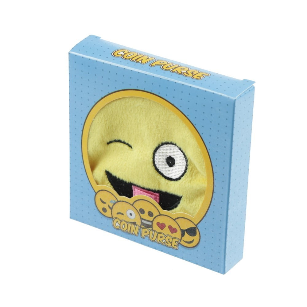 Porte monnaie peluché Emoji tire la langue