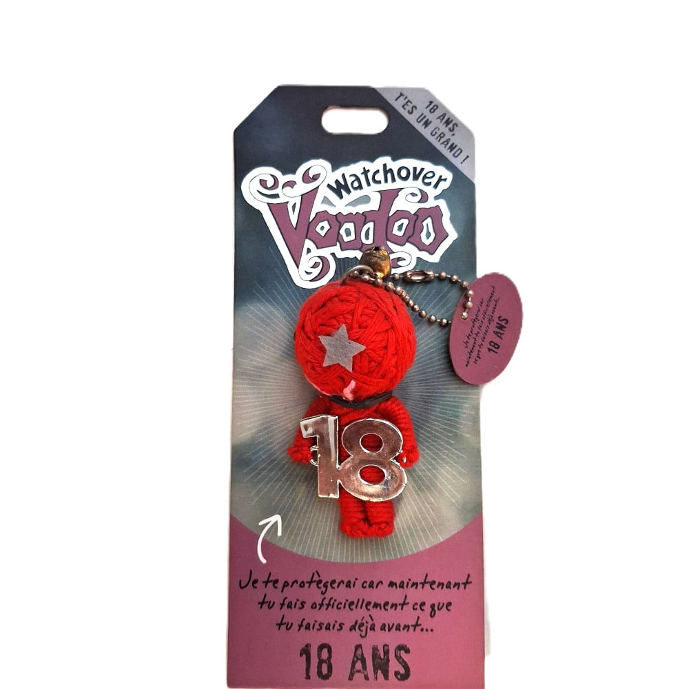 Poupée Voodoo 18 ans – Petit fétiche anniversaire à accrocher