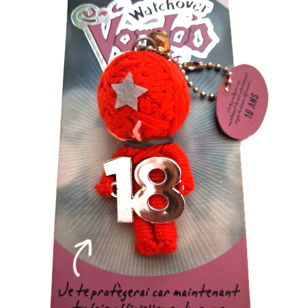 Poupée Voodoo 18 Ans – Fétiche humoristique d’anniversaire à accrocher