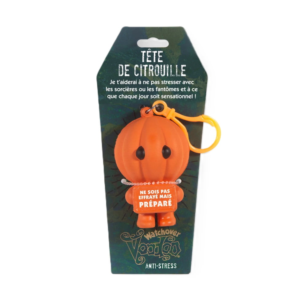 Poupée Voodoo anti stress Tête de citrouille