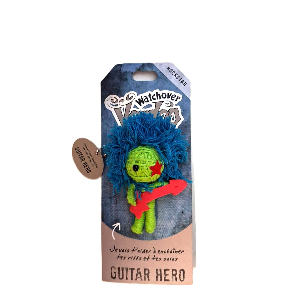 Poupée Voodoo Guitare Héroe – Fétiche humoristique à accrocher