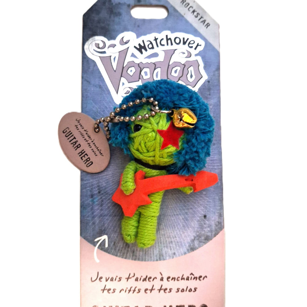 Poupée Voodoo Guitare Héroe – Fétiche humoristique à accrocher