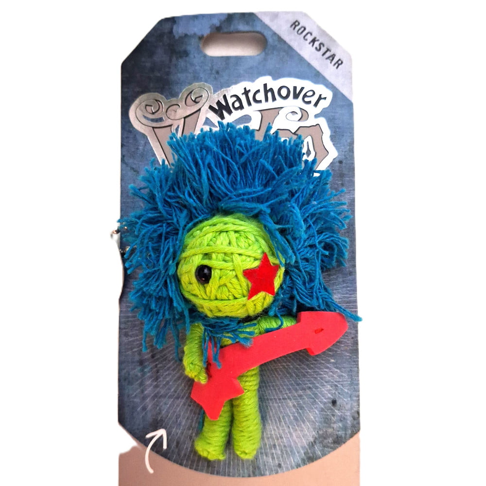 Poupée Voodoo Guitare Héroe – Fétiche humoristique à accrocher