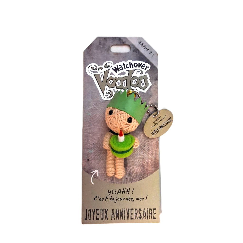 Poupée Voodoo Joyeux Anniversaire – Petit fétiche humoristique à accrocher