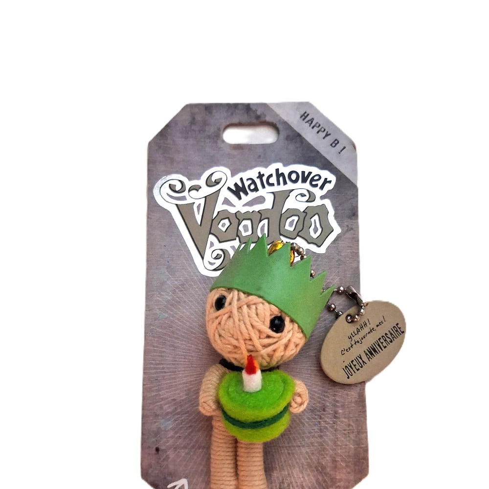 Poupée Voodoo Joyeux Anniversaire – Fétiche humoristique à accrocher