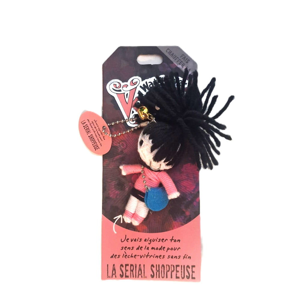 Poupée Voodoo La Serial Shoppeuse – Fétiche humoristique à accrocher