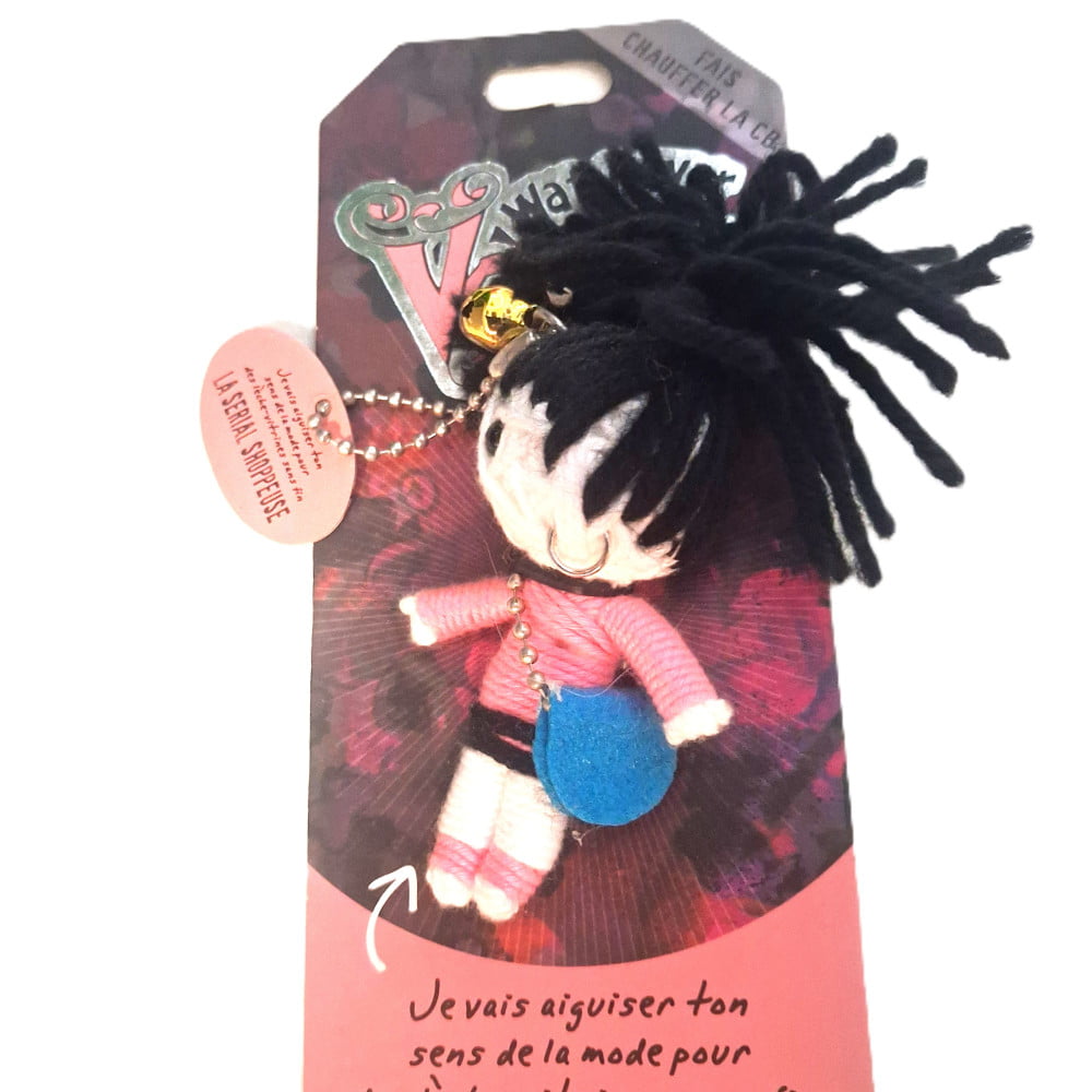 Poupée Voodoo La Serial Shoppeuse – Fétiche humoristique à accrocher