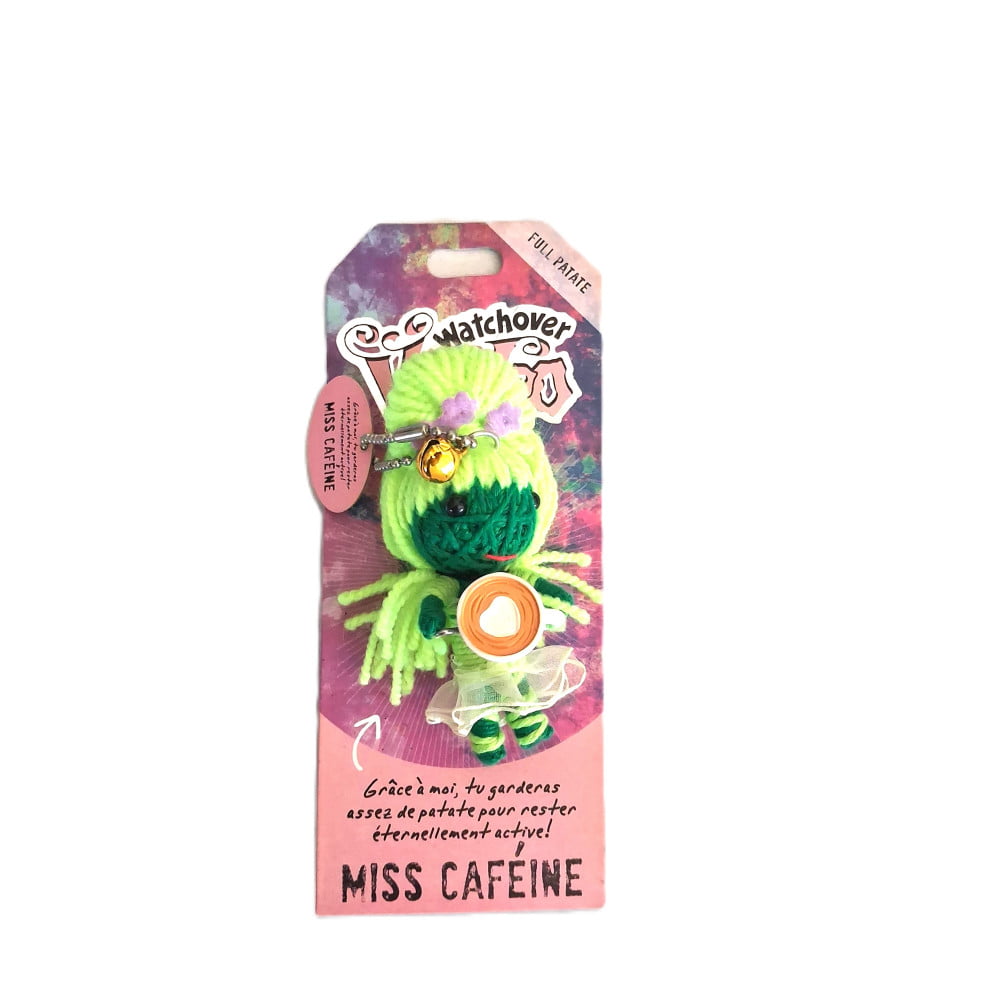 Poupée Voodoo Miss Caféine – Fétiche humoristique à accrocher