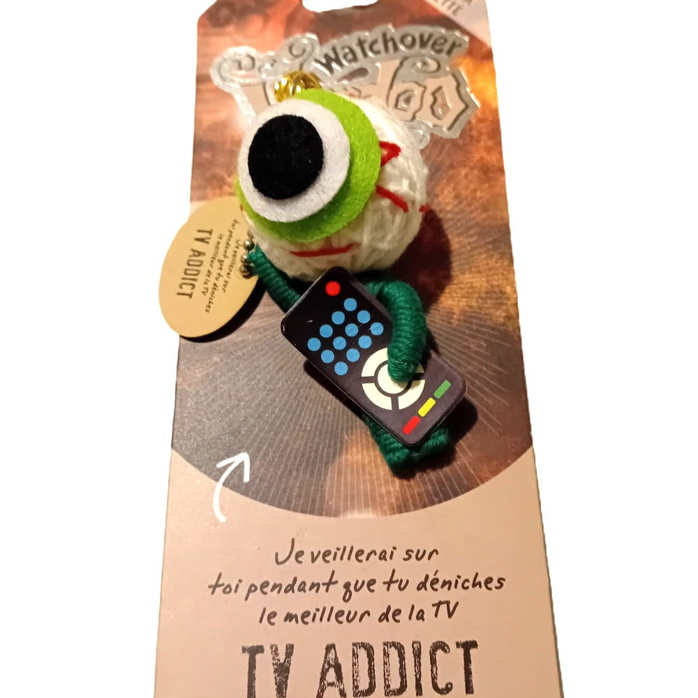 Poupée Voodoo TV Addict – Fétiche humoristique à accrocher