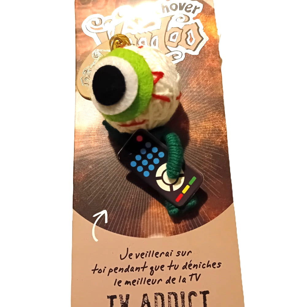 Poupée Voodoo TV Addict – Fétiche humoristique à accrocher