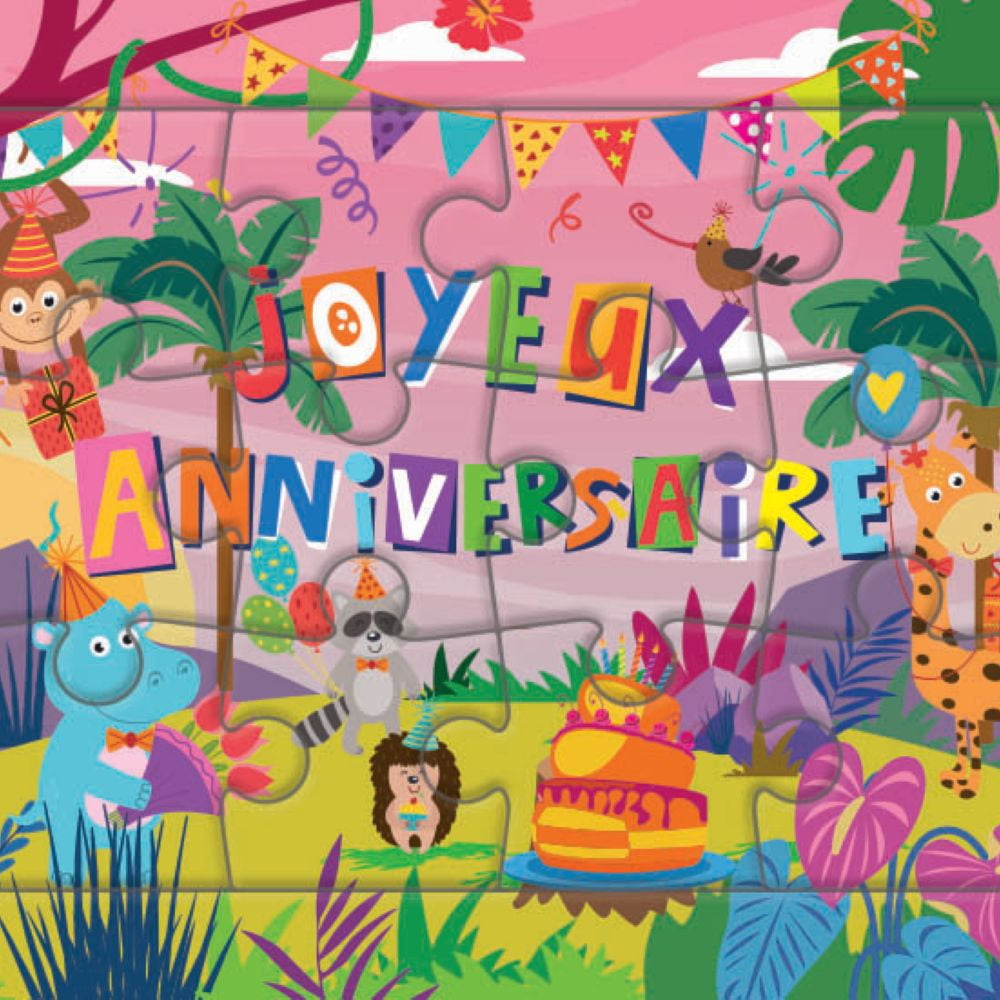 Puzzle 1er âge "Le Puzzle de ton Prénom" Joyeux anniversaire Fille
