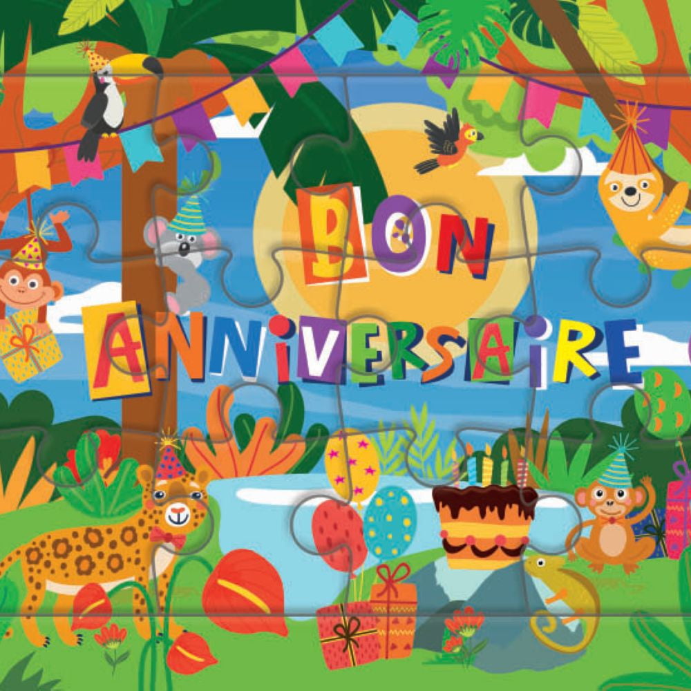 Puzzle 1er âge "Le Puzzle de ton Prénom" Joyeux Anniversaire garçon
