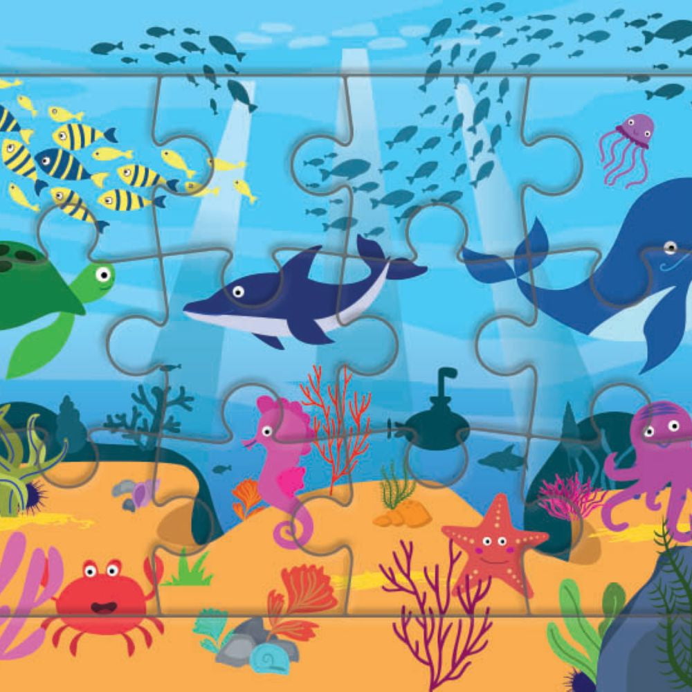 Puzzle 1er âge "Le Puzzle de ton Prénom" Neutre environnement Marin