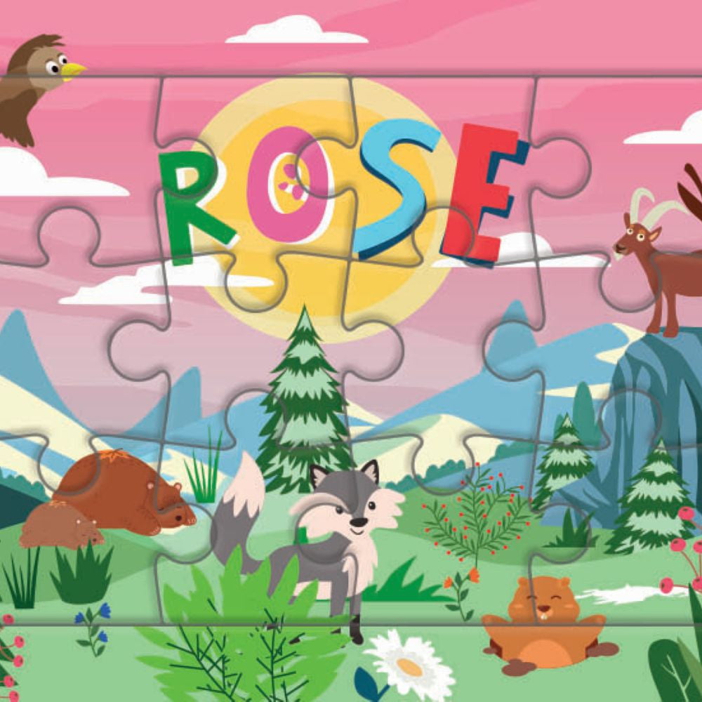 Puzzle 1er âge "Le Puzzle de ton Prénom" Rose