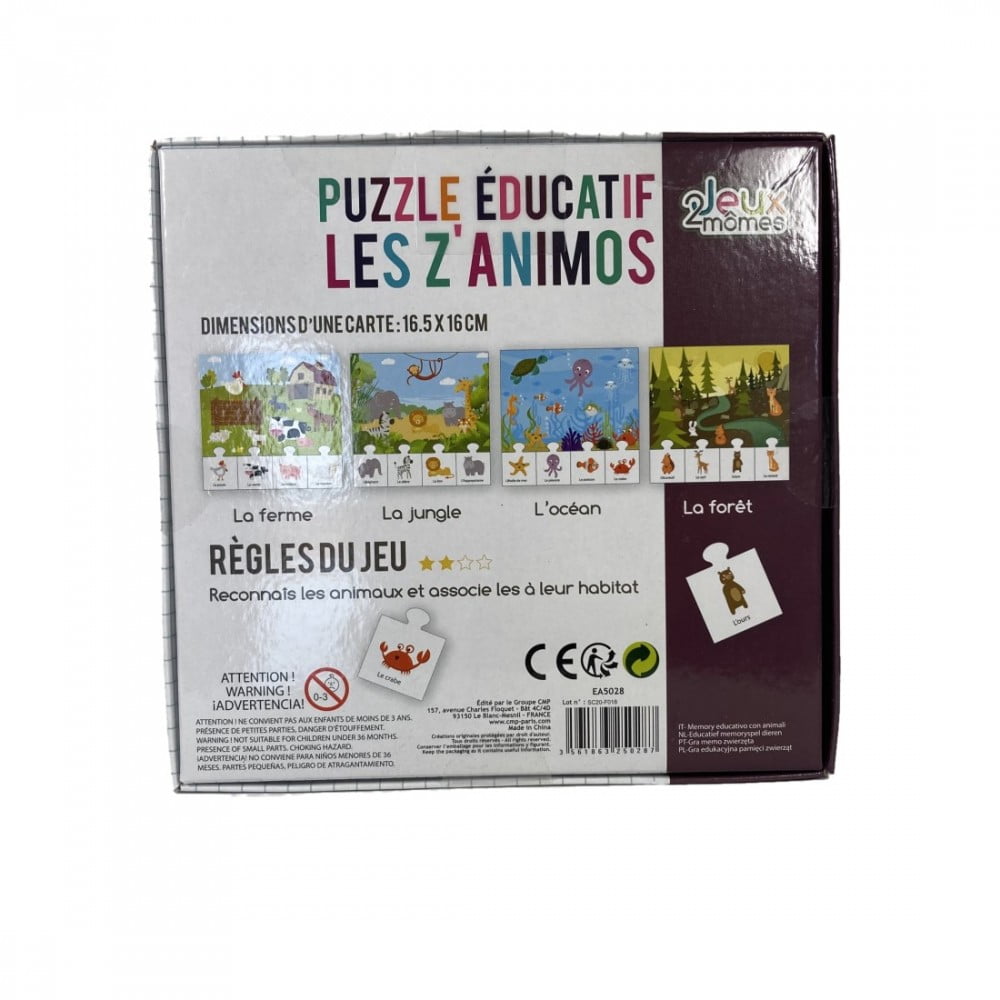 Puzzle éducatif Animaux