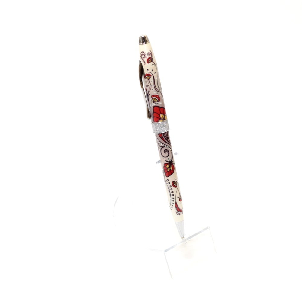 Roller Cross Diamonds and Flowers Style