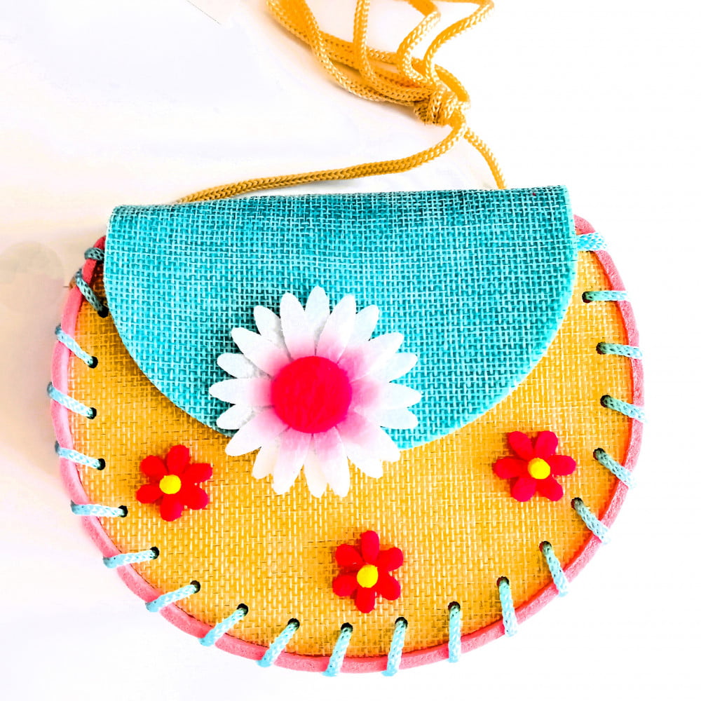 Sac bandoulière Funny Bag marguerite turquoise