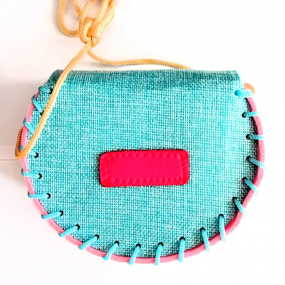 Sac bandoulière Funny Bag marguerite turquoise