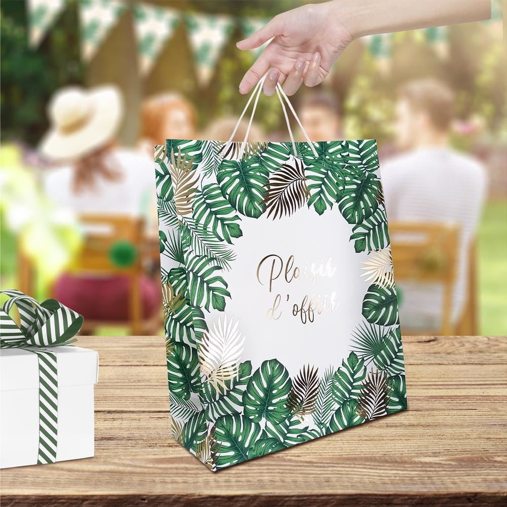 Sac cadeau Plaisir d'offrir Tropical Grand modèle