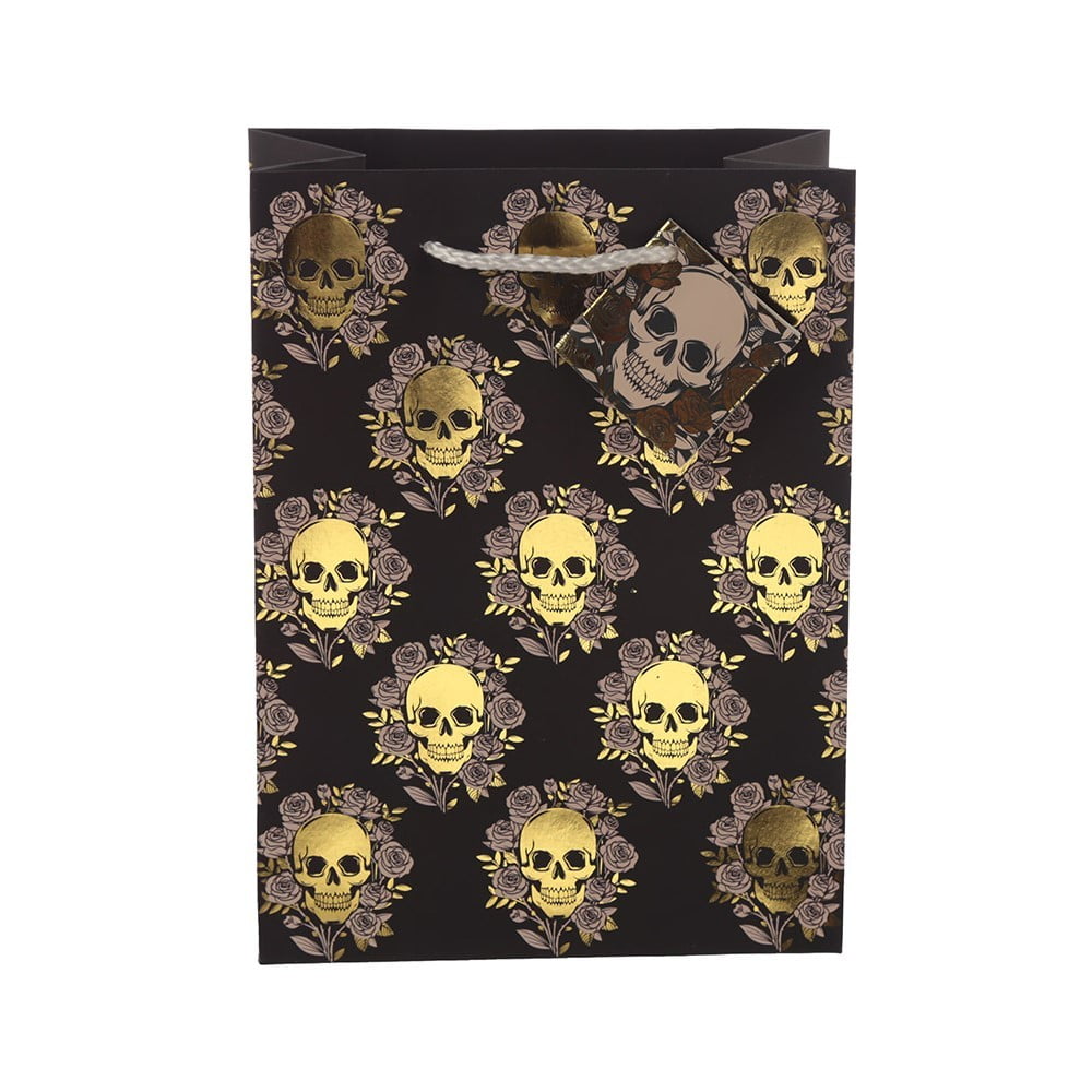 Sac cadeau Skulls and roses Médium