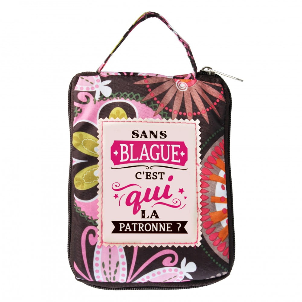 Sac shopping pliable personnalisé Patronne