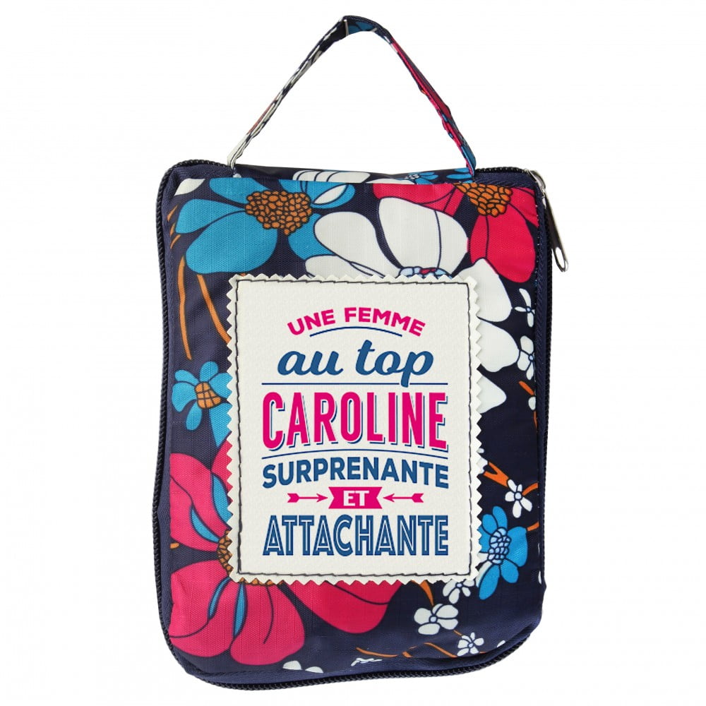 Sac shopping pliable Prénom Caroline