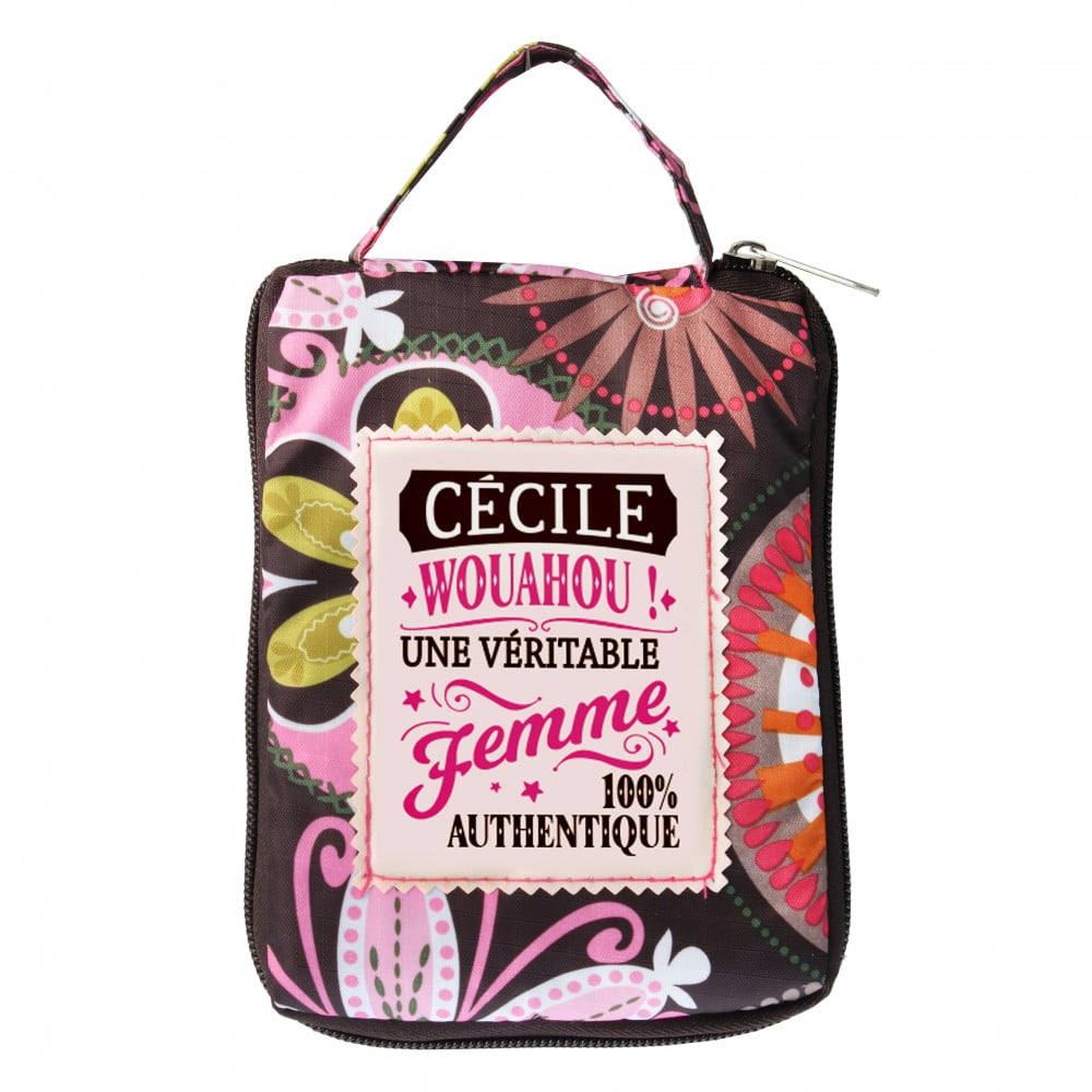 Sac shopping pliable Prénom Cécile