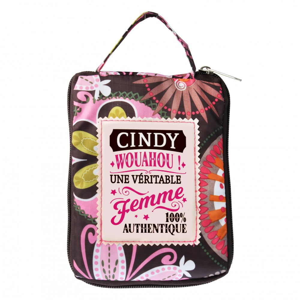 Sac shopping pliable Prénom Cindy