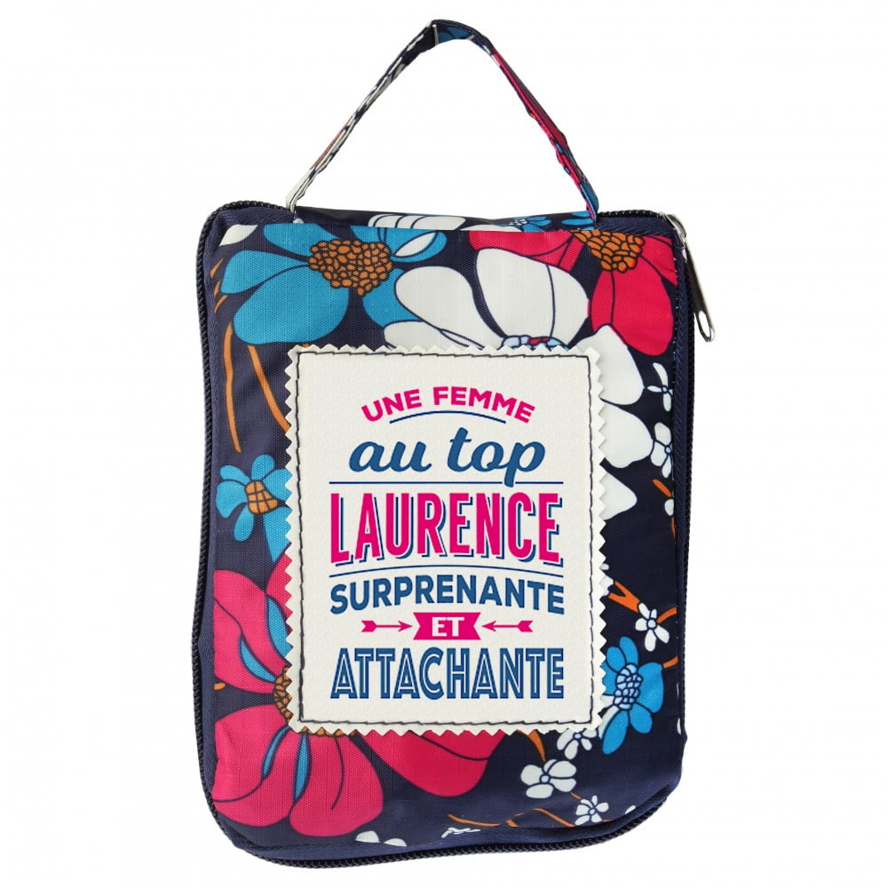 Sac shopping pliable Prénom Laurence