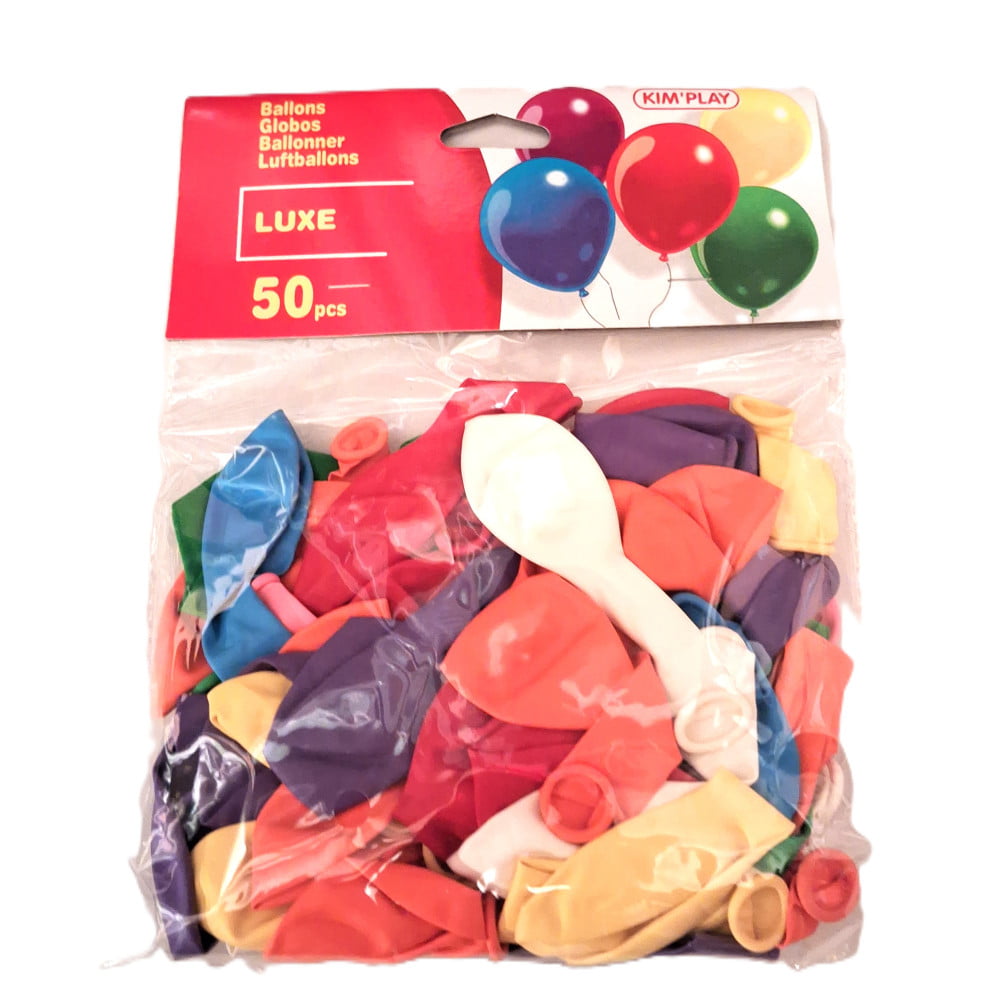 Sachet de 50 ballons de baudruche couleurs assorties