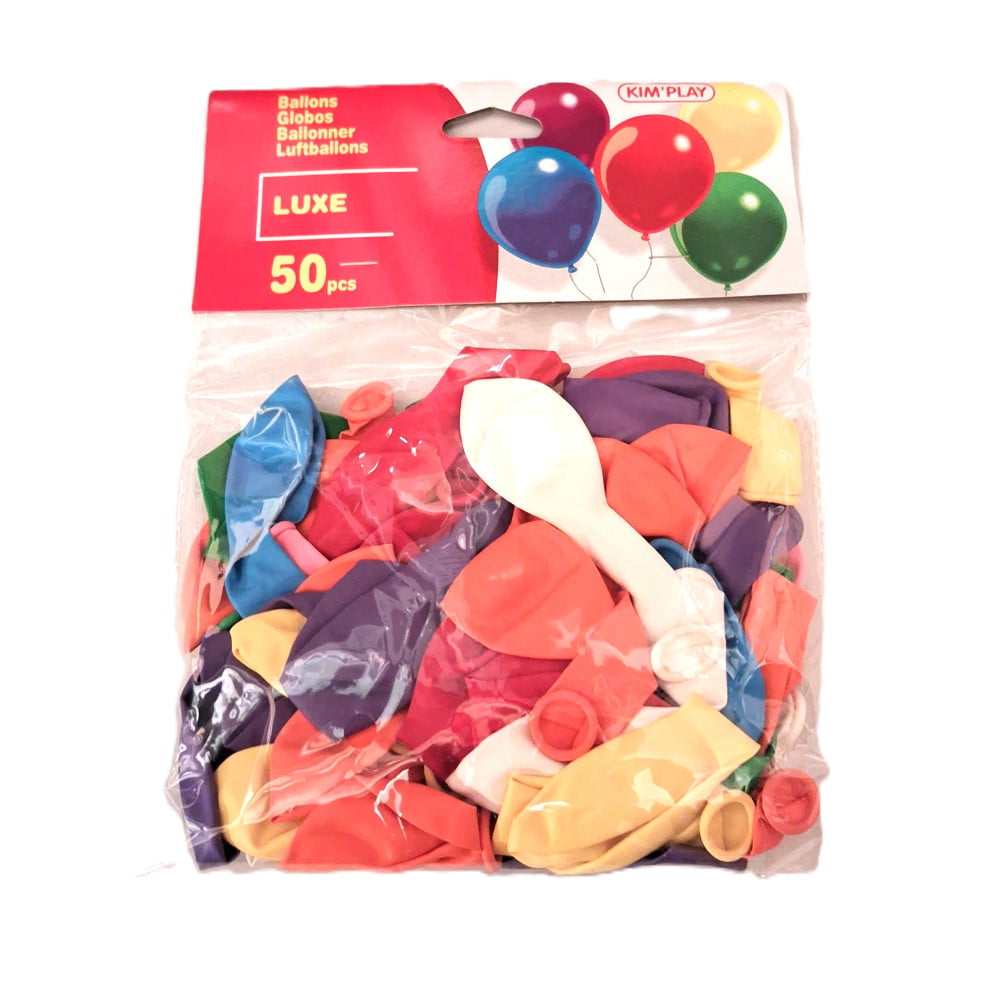 Sachet de 50 ballons de baudruche couleurs assorties