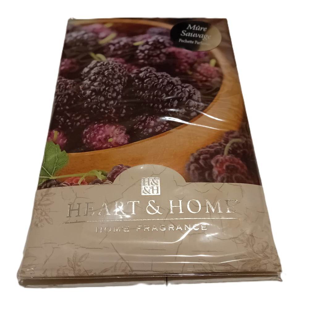 Sachet pochette parfumée Heart & Home parfum Mûre sauvage