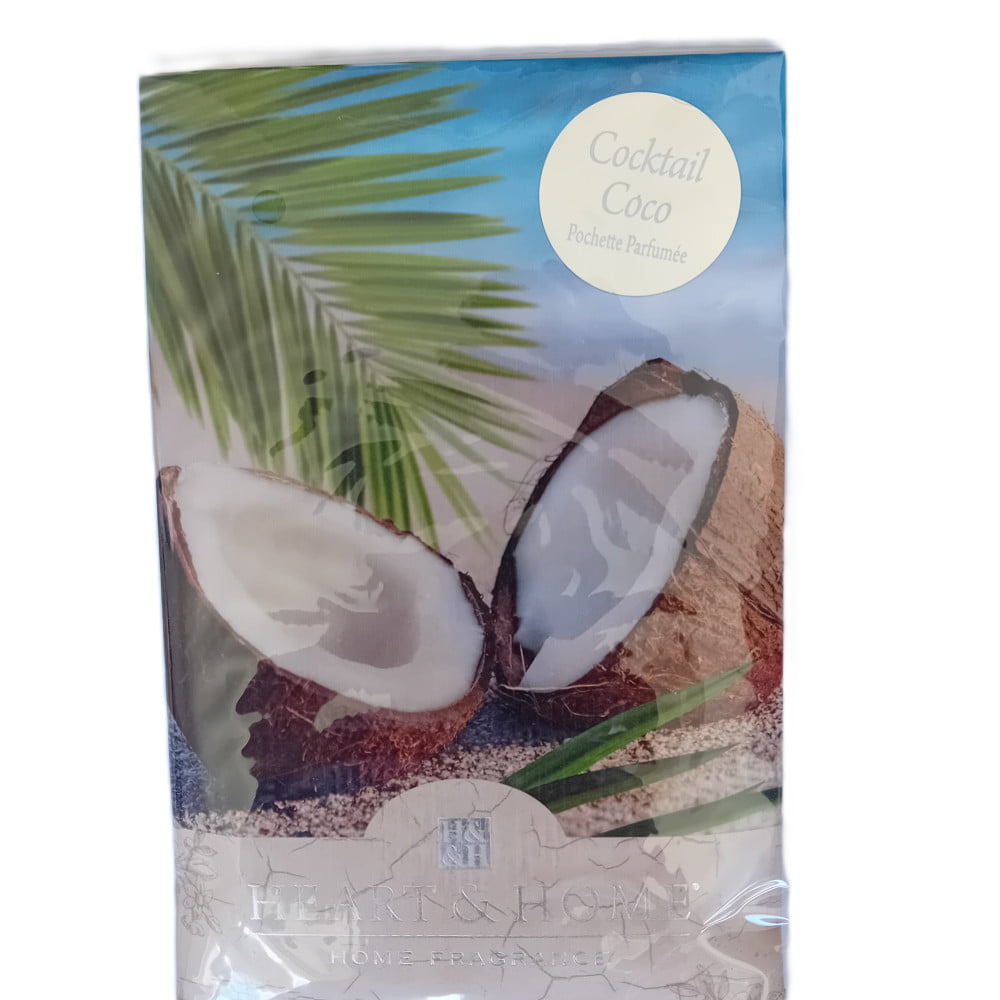 Sachet pochette parfumée Heart & Home parfum Cocktail coco