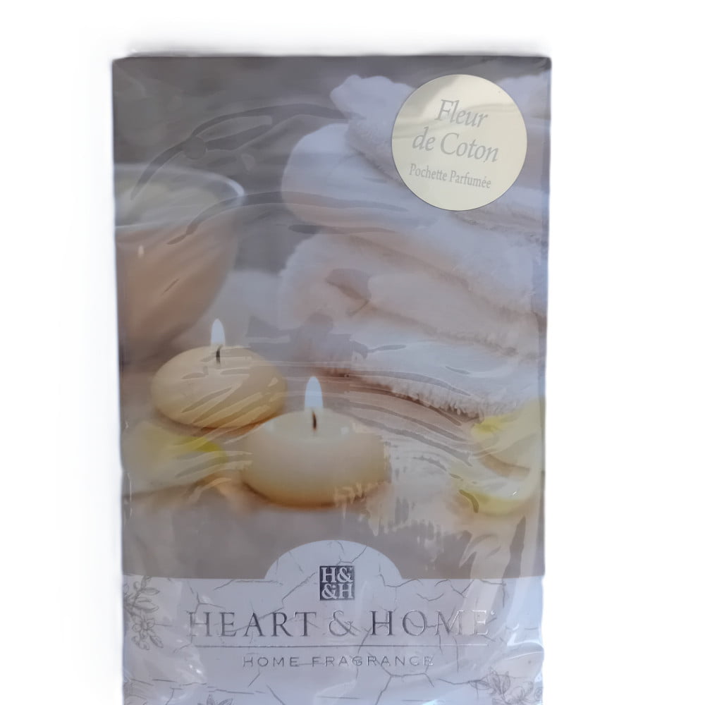 Sachet pochette parfumée Heart & Home parfum Fleur de coton