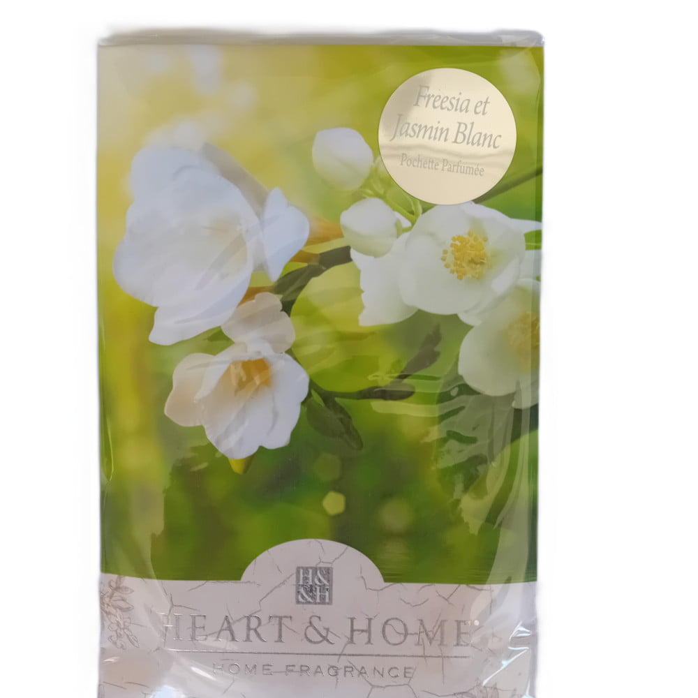 Sachet pochette parfumée Heart & Home parfum Jasmin blanc freesia