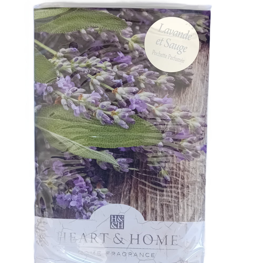 Sachet pochette parfumée Heart & Home parfum Lavande et sauge