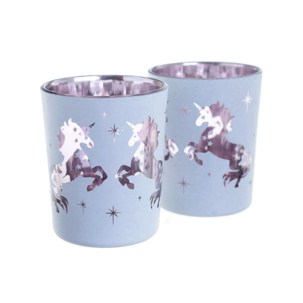 Set 2 verres à bougie Licorne